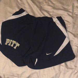 navy blue running shorts, University of Pittsburgh